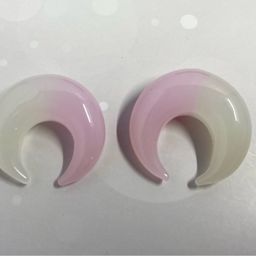 Pink and White Glass Talons 3/4